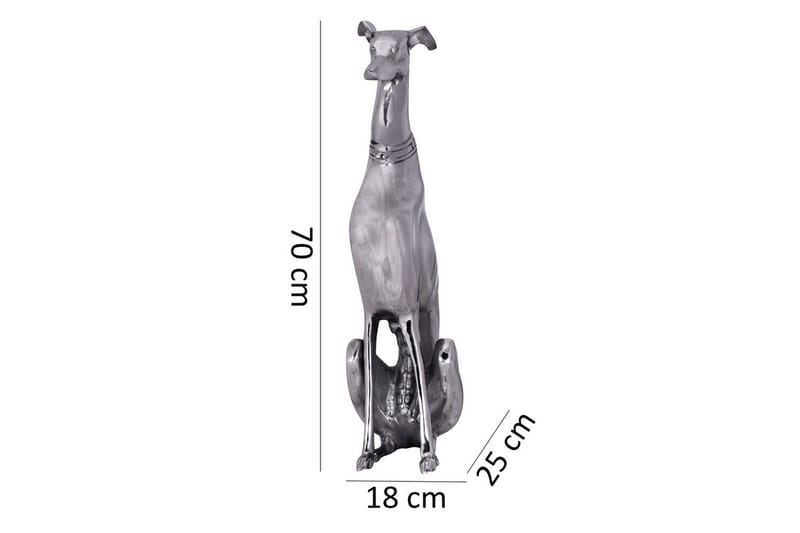 Dekorativ figur Wohnling Aluminiumhund Silver Modern - Products - Inredning - Dekoration & inredningsdetaljer - Prydnadssaker - Skulptur