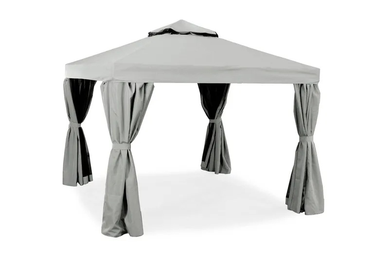 Hillerstorp Luxor Paviljong 300x300 cm Grå - Hillerstorp - Products - Utemöbler & utemiljö - Solskydd - Paviljong - Komplett paviljong