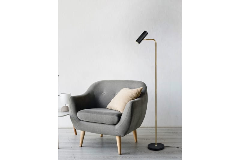 Marley Golvlampa GU10 mattmässing/ mattsvart - Mässing/Matt svart - Products - Belysning - Lampor & belysning inomhus - Golvlampa