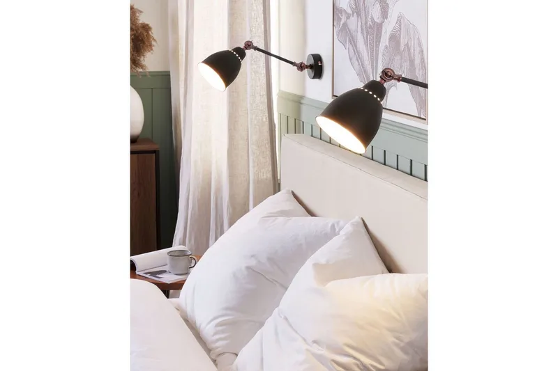 Tillatoba Vägghängd Läslampa 2 st E27 - Grafit - Products - Belysning - Lampor & belysning inomhus - Sovrumslampa - Sänglampa - Sänglampa vägg