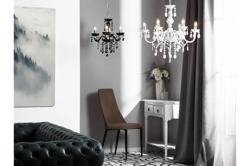 Kalang Ljuskrona 50 cm - Svart - Products - Belysning - Lampor & belysning inomhus - Taklampa & takbelysning - Kristallkrona & takkrona