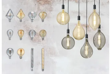 LK LED E27 deco filament 901 4W 320lm 2700K brun - Vit - Products - Belysning - Glödlampor & ljuskällor - LED belysning - LED lampa - Koltrådslampa & glödtrådslampa