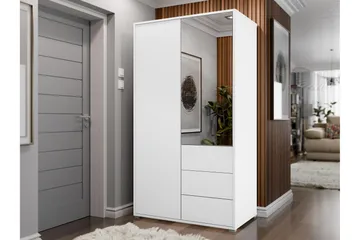 Agawal Garderob med Spegel 100x178 cm - Vit - Products - Förvaring - Garderober & garderobssystem