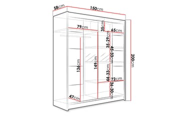 Camino Garderob + LED - Svart/RGB LED - Products - Förvaring - Garderober & garderobssystem