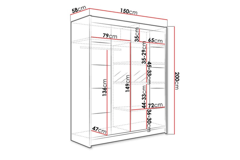 Camino Garderob + LED - Svart/RGB LED - Products - Förvaring - Garderober & garderobssystem
