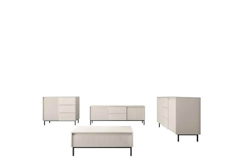 Bjurholm Möbelset För Vardagsrum, Beige