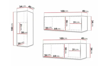 Dunvegan Möbelset För Vardagsrum Black - Products - Förvaring - Förvaringsmöbler - Möbelset för vardagsrum