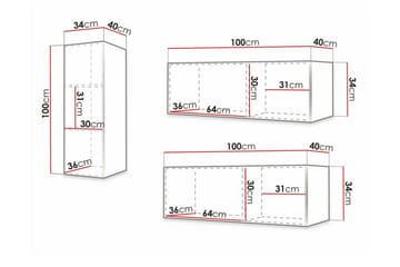 Dunvegan Möbelset För Vardagsrum White - Products - Förvaring - Förvaringsmöbler - Möbelset för vardagsrum