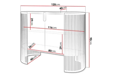 Friend Skänk 120x40 cm - Rosa/Vit - Products - Förvaring - Förvaringsmöbler - Sideboard & skänk