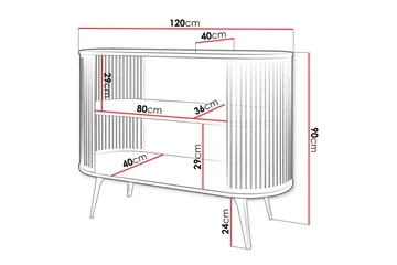 Galia Skänk 120x40 cm - Rosa/Svart - Products - Förvaring - Förvaringsmöbler - Sideboard & skänk