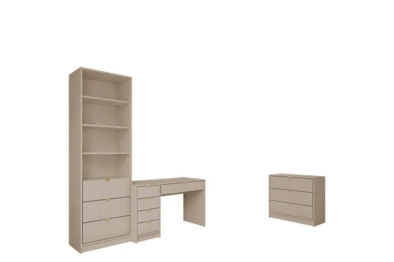 Gudelia Möbelset För Vardagsrum, Svart