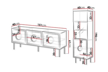 Juniskär Möbelset För Vardagsrum - Svart - Products - Förvaring - Förvaringsmöbler - Möbelset för vardagsrum