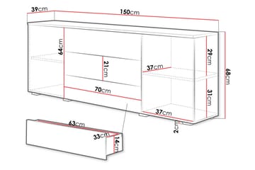 Kankuro Byrå 111x68 cm - Natur - Products - Förvaring - Förvaringsmöbler - Byrå