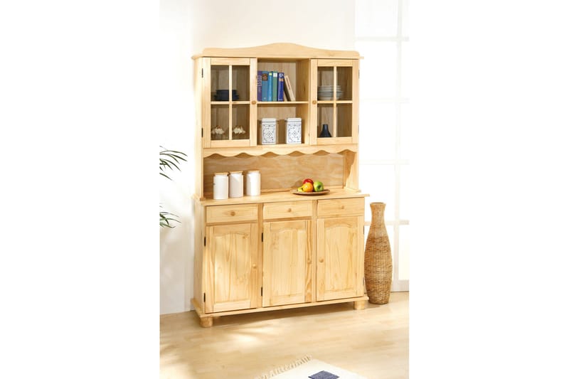 Leksand Skänkvitrin 130 cm - Furu - Products - Förvaring - Förvaringsmöbler - Byrå