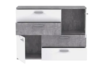 Waunifor Byrå 125 cm - Vit/Grå - Products - Förvaring - Förvaringsmöbler - Byrå