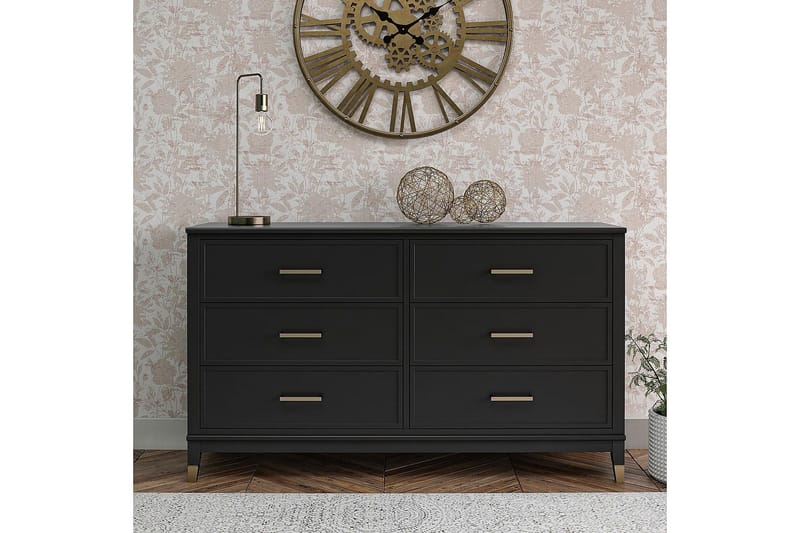 Westerleigh Byrå 144x41 cm Svart/Guld - CosmoLiving - Products - Förvaring - Förvaringsmöbler - Byrå