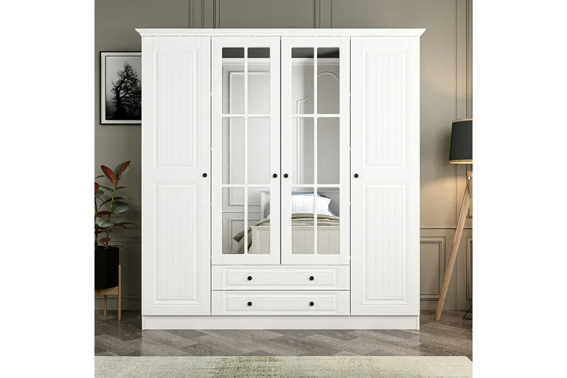 Fruitland Garderob 180 cm, Vit