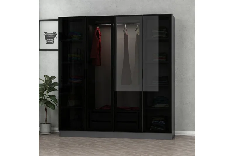 Fruitland Garderob 180 cm - Antracit - Products - F örvaring - Garderober & garderobssystem - Garderobsskåp