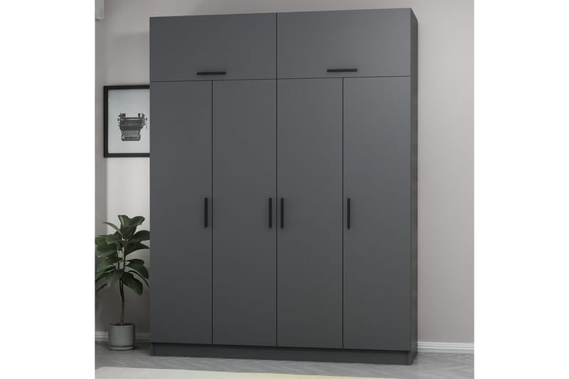 Fruitland Garderob 180 cm - Antracit - Products - F örvaring - Garderober & garderobssystem - Garderobsskåp