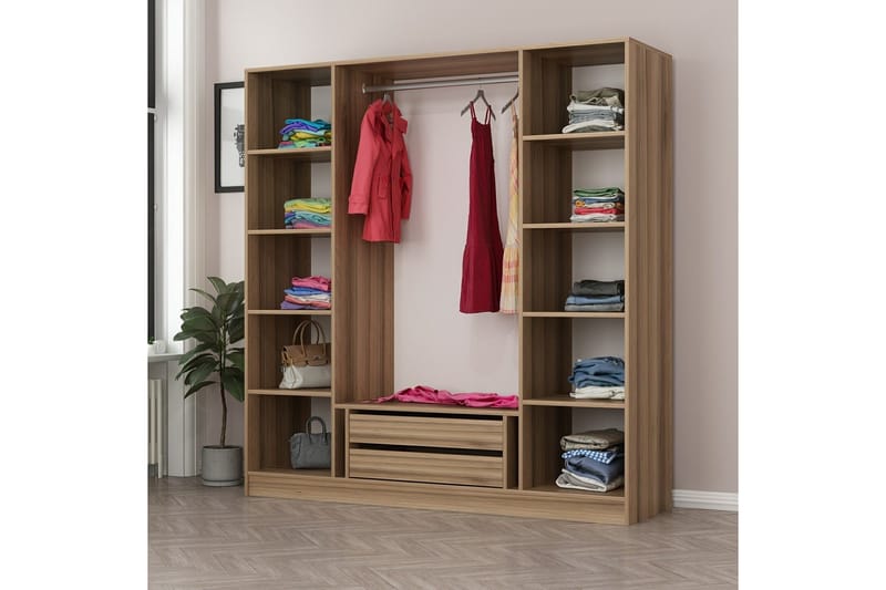 Fruitland Garderob 180 cm - Brun - Products - Förvaring - Garderober & garderobssystem - Garderobsskåp