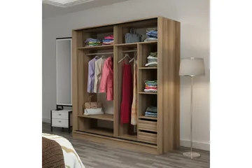 Fruitland Garderob 180 cm - Brun/Svart - Products - Förvaring - Garderober & garderobssystem - Garderobsskåp