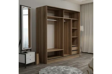 Fruitland Garderob 180 cm - Brun/Vit/Ek - Products - Förvaring - Garderober & garderobssystem - Garderobsskåp