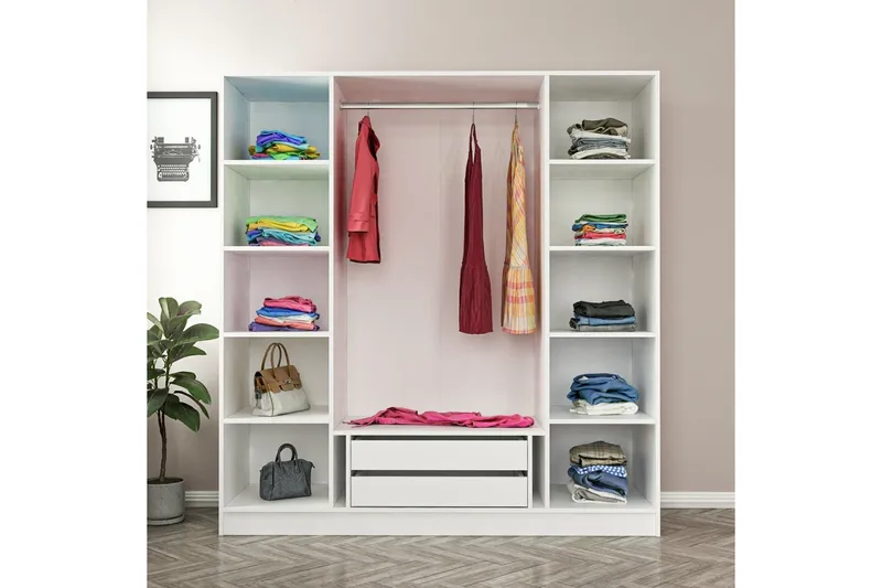 Fruitland Garderob 180 cm - Valnöt - Products - Förvaring - Garderober & garderobssystem - Garderobsskåp