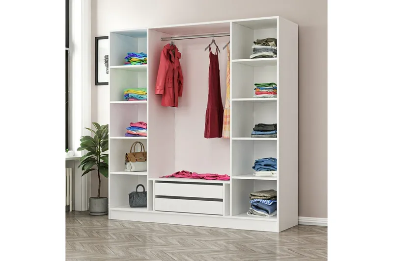 Fruitland Garderob 180 cm - Valnöt - Products - Förvaring - Garderober & garderobssystem - Garderobsskåp