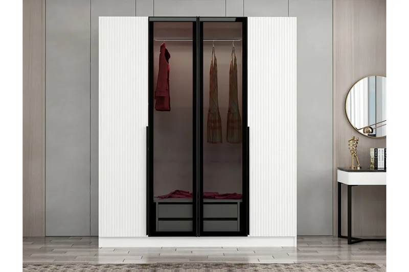 Fruitland Garderob 180 cm - Vit - Products - Förvaring - Garderober & garderobssystem - Garderobsskåp