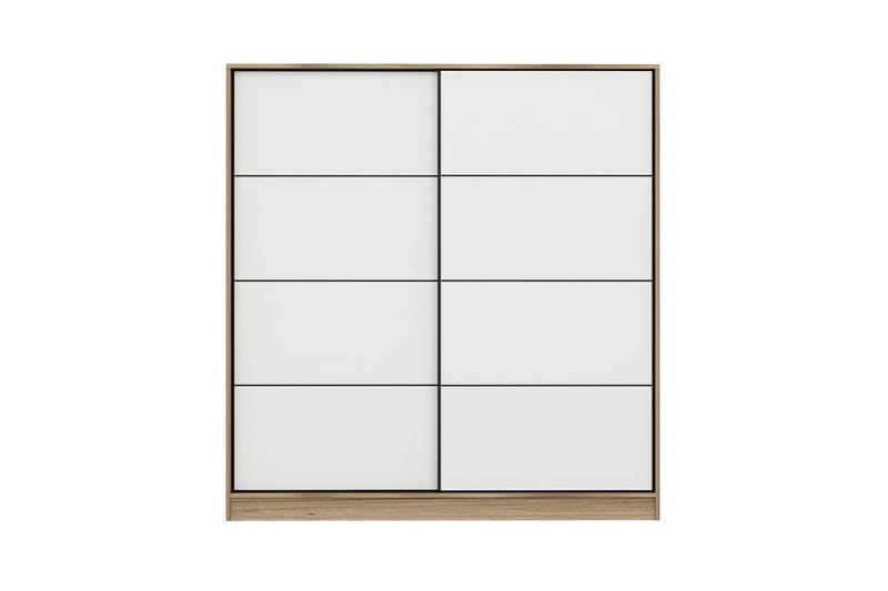 Fruitland Garderob 180 cm - Vit/ek - Products - Förvaring - Garderober & garderobssystem - Garderobsskåp