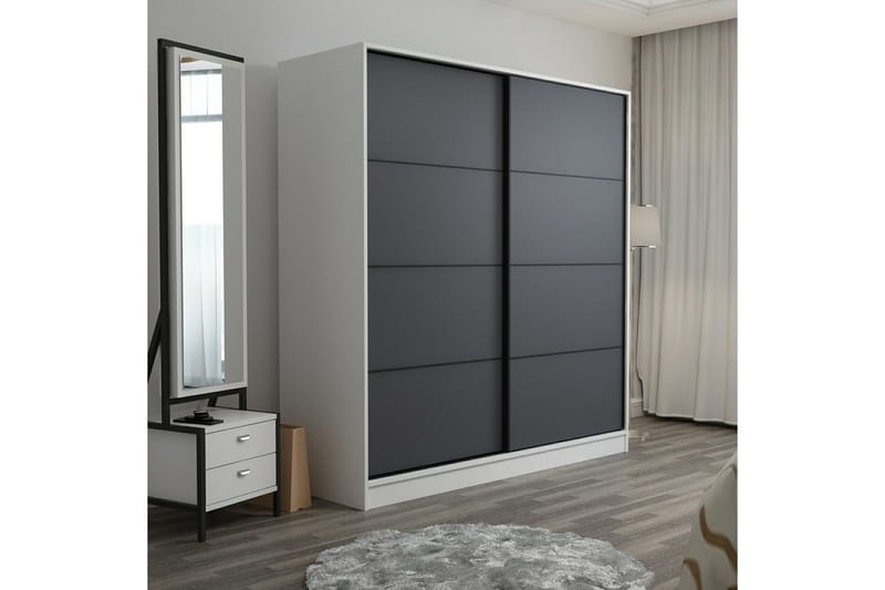 Fruitland Garderob 220 cm - Antracit - Products - F örvaring - Garderober & garderobssystem - Garderobsskåp