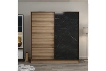 Fruitland Garderob 220 cm - Brun/Svart - Products - Förvaring - Garderober & garderobssystem - Garderobsskåp