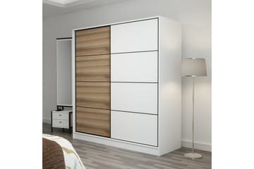 Fruitland Garderob 220 cm - Brun/Vit - Products - Förvaring - Garderober & garderobssystem - Garderobsskåp