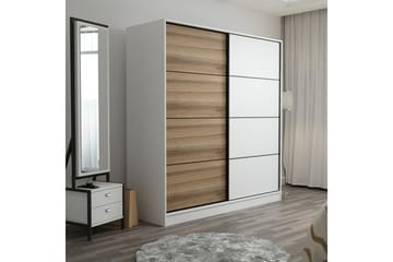 Fruitland Garderob 220 cm - Brun/Vit - Products - Förvaring - Garderober & garderobssystem - Garderobsskåp