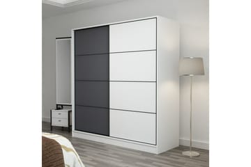 Fruitland Garderob 220 cm - Grå/Vit - Products - Förvaring - Garderober & garderobssystem - Garderobsskåp