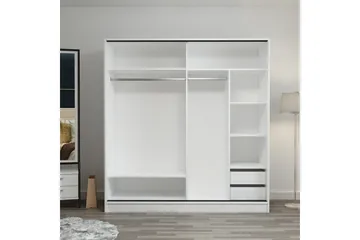 Fruitland Garderob 220 cm - Grå/Vit - Products - Förvaring - Garderober & garderobssystem - Garderobsskåp
