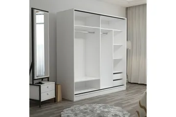 Fruitland Garderob 220 cm - Vit - Products - Förvaring - Garderober & garderobssystem - Garderobsskåp