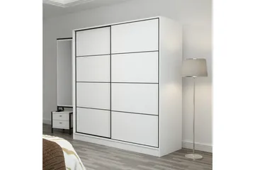 Fruitland Garderob 220 cm - Vit - Products - Förvaring - Garderober & garderobssystem - Garderobsskåp