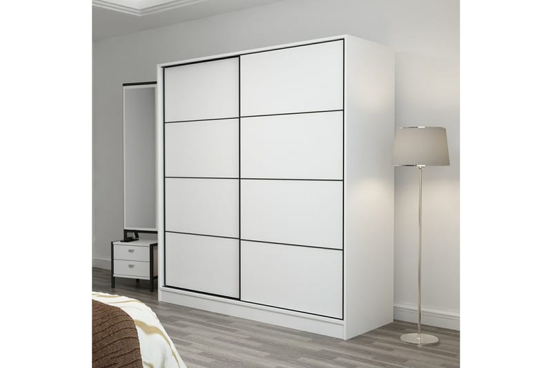 Fruitland Garderob 220 cm - Vit - Products - Förvaring - Garderober & garderobssystem - Garderobsskåp