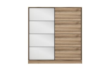 Fruitland Garderob 220 cm - Vit/Brun/Ek - Products - Förvaring - Garderober & garderobssystem - Garderobsskåp
