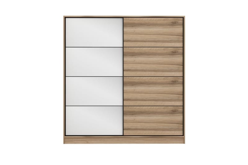 Fruitland Garderob 220 cm - Vit/Brun/Ek - Products - Förvaring - Garderober & garderobssystem - Garderobsskåp