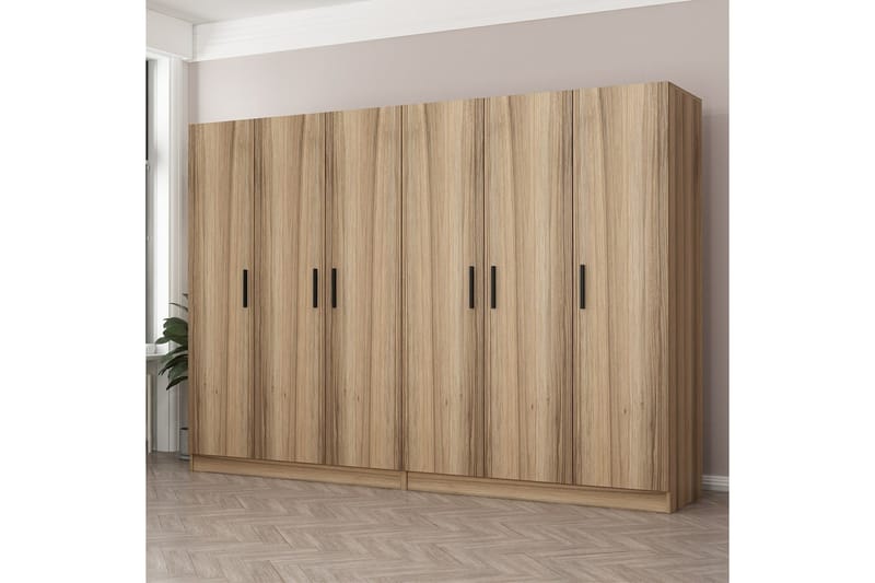 Fruitland Garderob 270 cm - Brun - Products - Förvaring - Garderober & garderobssystem - Garderobsskåp