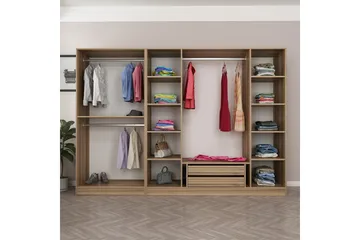 Fruitland Garderob 270 cm - Brun - Products - Förvaring - Garderober & garderobssystem - Garderobsskåp