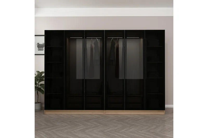 Fruitland Garderob 270 cm - Brun - Products - Förvaring - Garderober & garderobssystem - Garderobsskåp