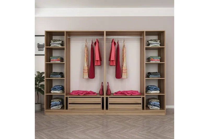 Fruitland Garderob 270 cm - Brun - Products - Förvaring - Garderober & garderobssystem - Garderobsskåp