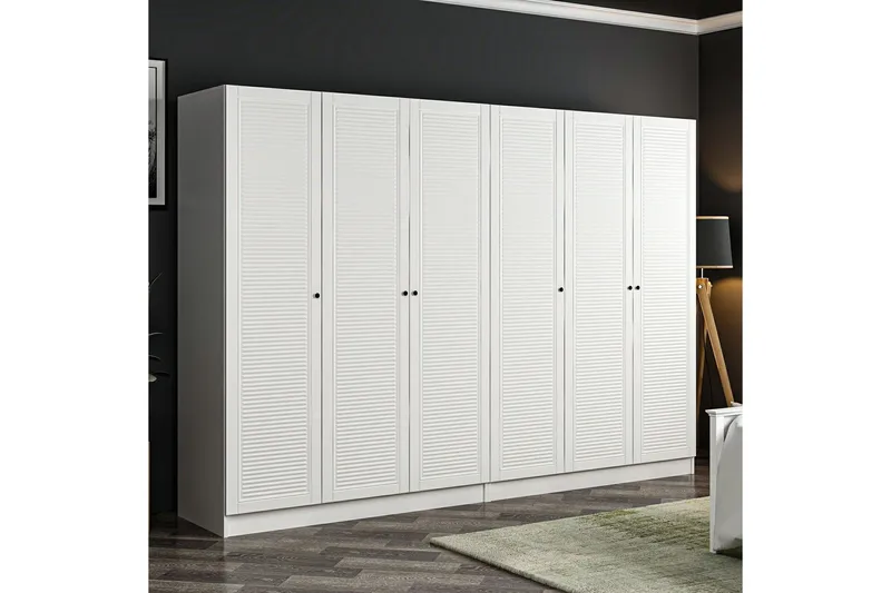 Fruitland Garderob 270 cm - Vit - Products - Förvaring - Garderober & garderobssystem - Garderobsskåp