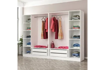 Fruitland Garderob 270 cm - Vit - Products - Förvaring - Garderober & garderobssystem - Garderobsskåp