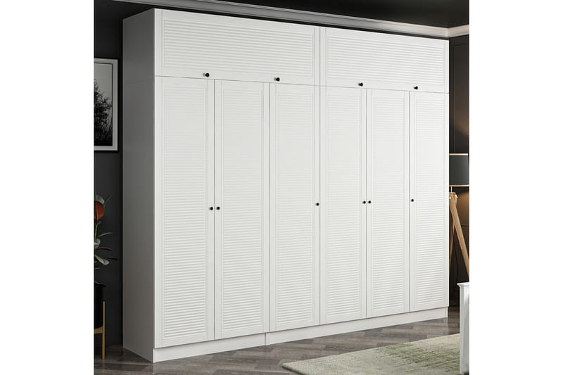 Fruitland Garderob 270 cm - Vit - Products - Förvaring - Garderober & garderobssystem - Garderobsskåp