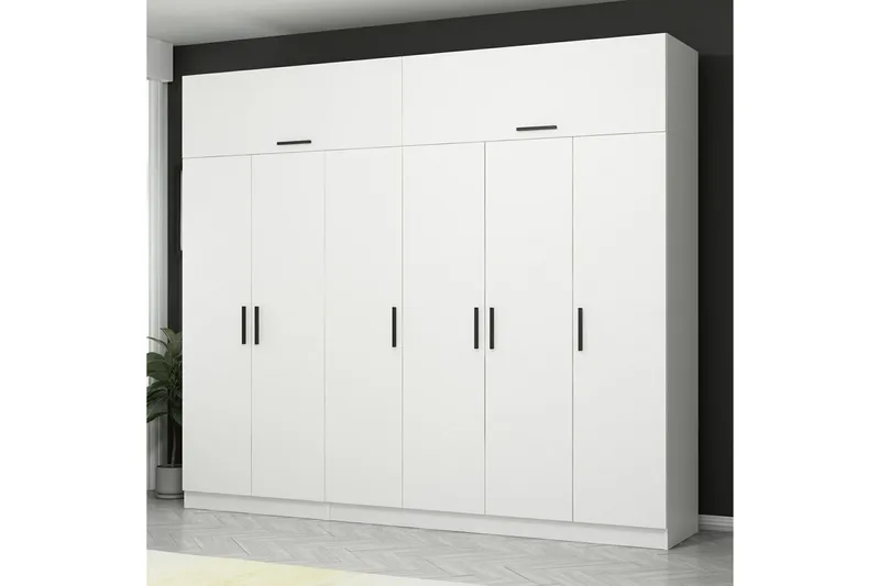 Fruitland Garderob 270 cm - Vit - Products - Förvaring - Garderober & garderobssystem - Garderobsskåp