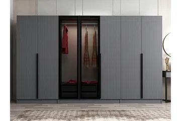 Fruitland Garderob 315 cm - Antracit - Products - Förvaring - Garderober & garderobssystem - Garderobsskåp